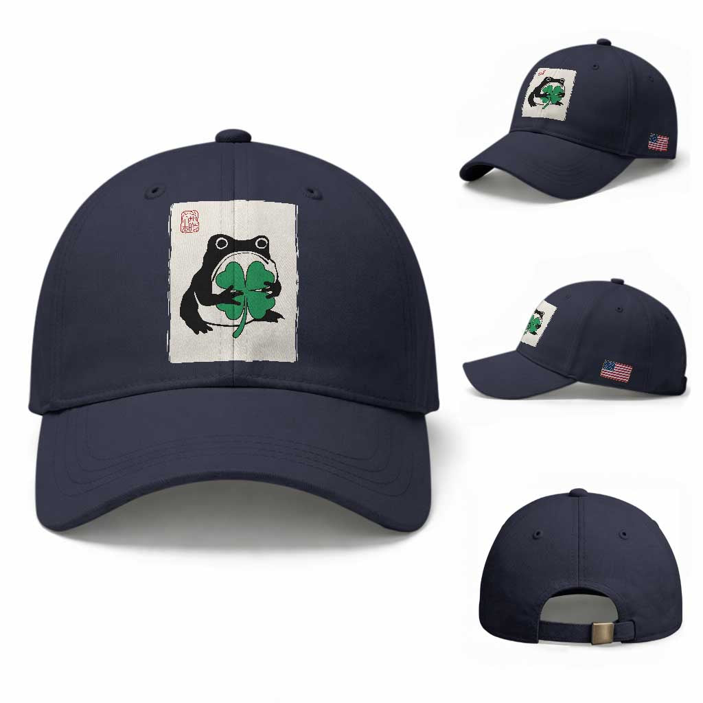 Grumpy Frog Japanese Baseball Cap St Patricks Day Gift