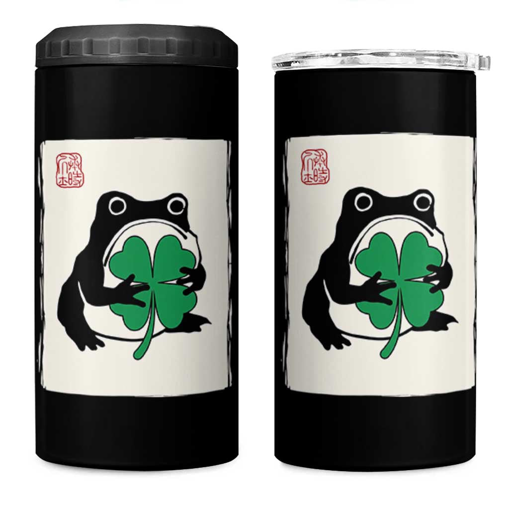 Grumpy Frog Japanese 4 in 1 Can Cooler Tumbler St Patricks Day Gift
