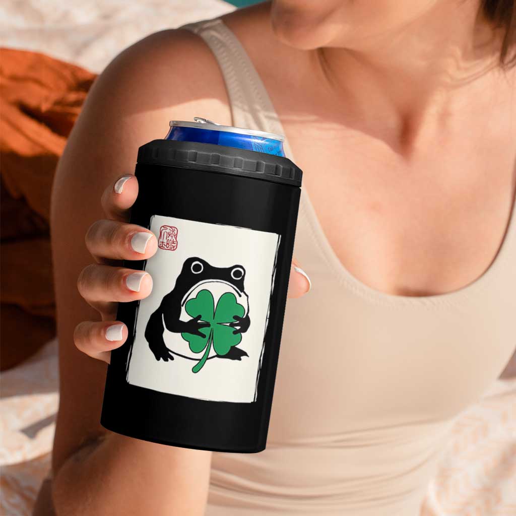 Grumpy Frog Japanese 4 in 1 Can Cooler Tumbler St Patricks Day Gift