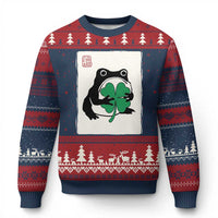 Grumpy Frog Japanese Ugly Christmas Sweater St Patricks Day Gift