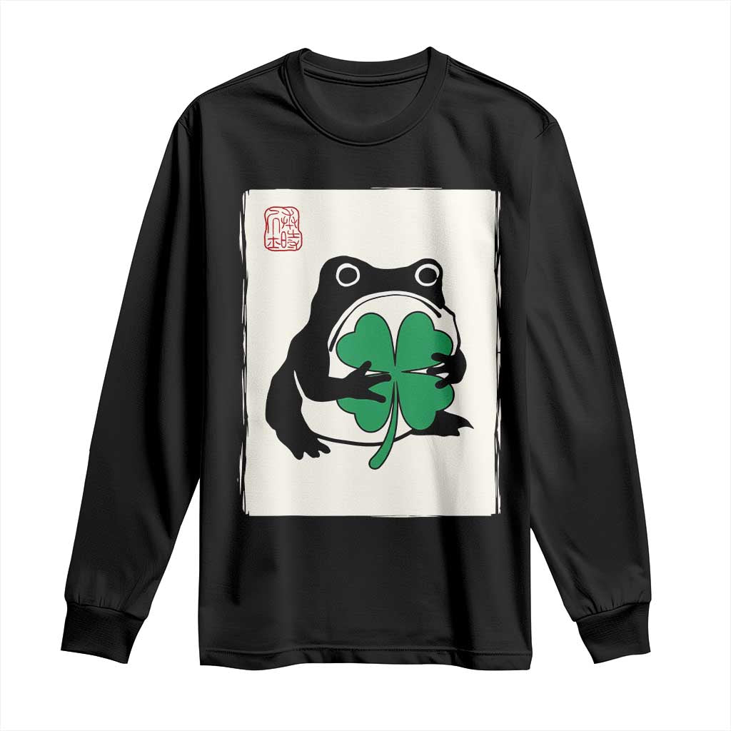 Grumpy Frog Japanese Long Sleeve Shirt St Patricks Day Gift