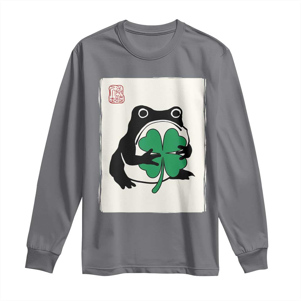 Grumpy Frog Japanese Long Sleeve Shirt St Patricks Day Gift