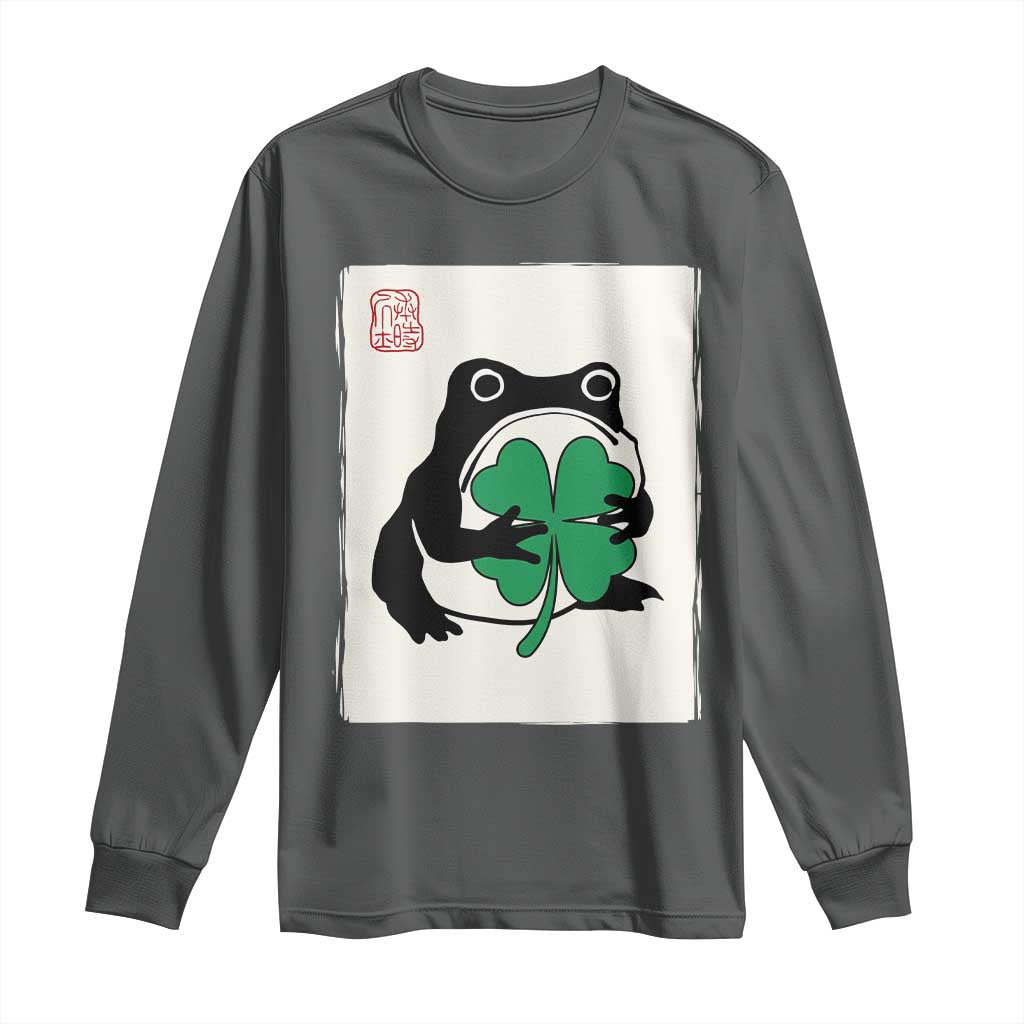 Grumpy Frog Japanese Long Sleeve Shirt St Patricks Day Gift