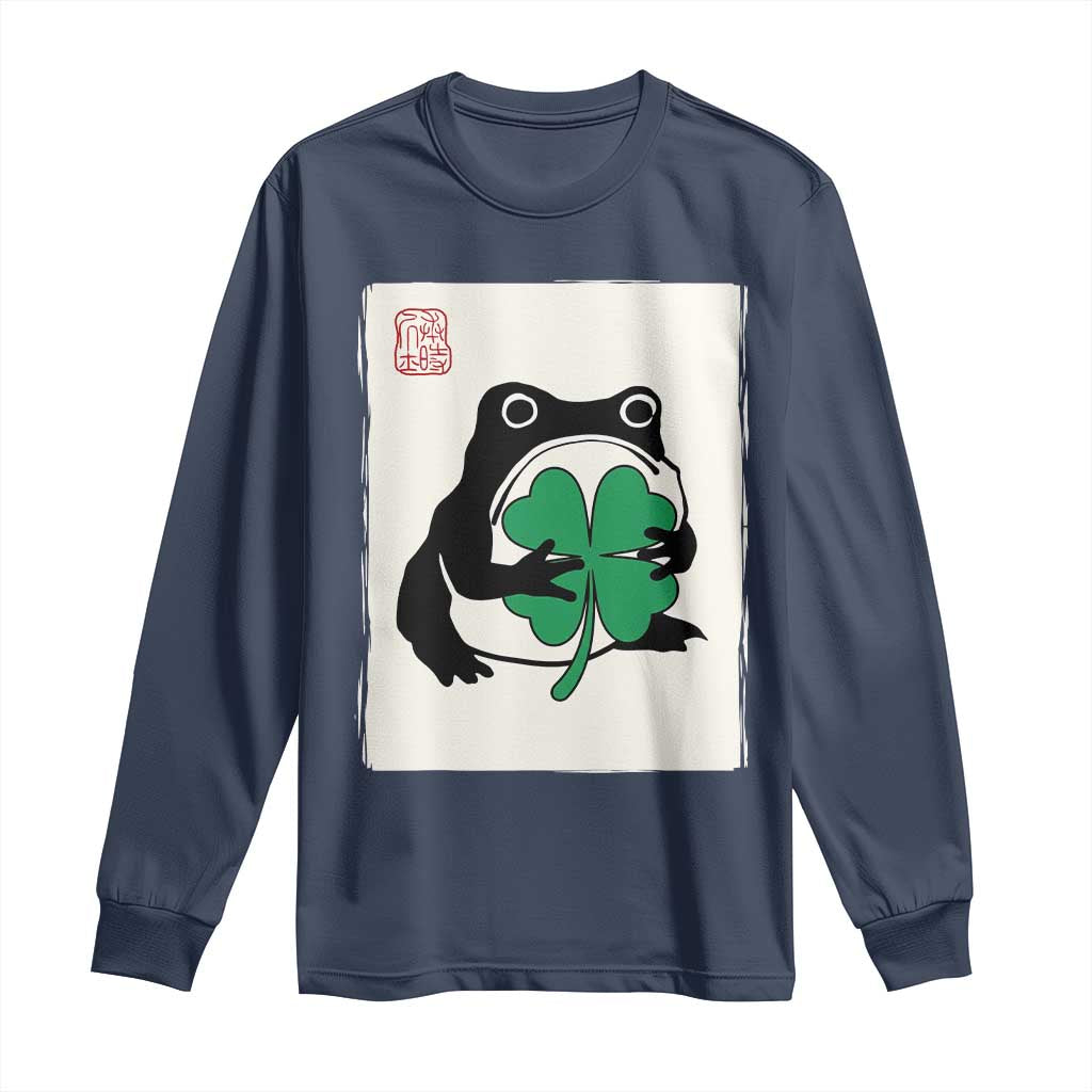 Grumpy Frog Japanese Long Sleeve Shirt St Patricks Day Gift