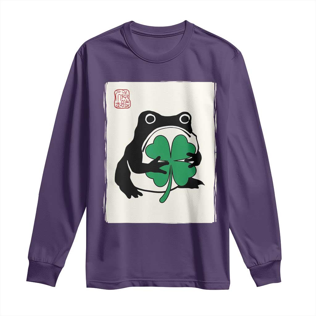 Grumpy Frog Japanese Long Sleeve Shirt St Patricks Day Gift