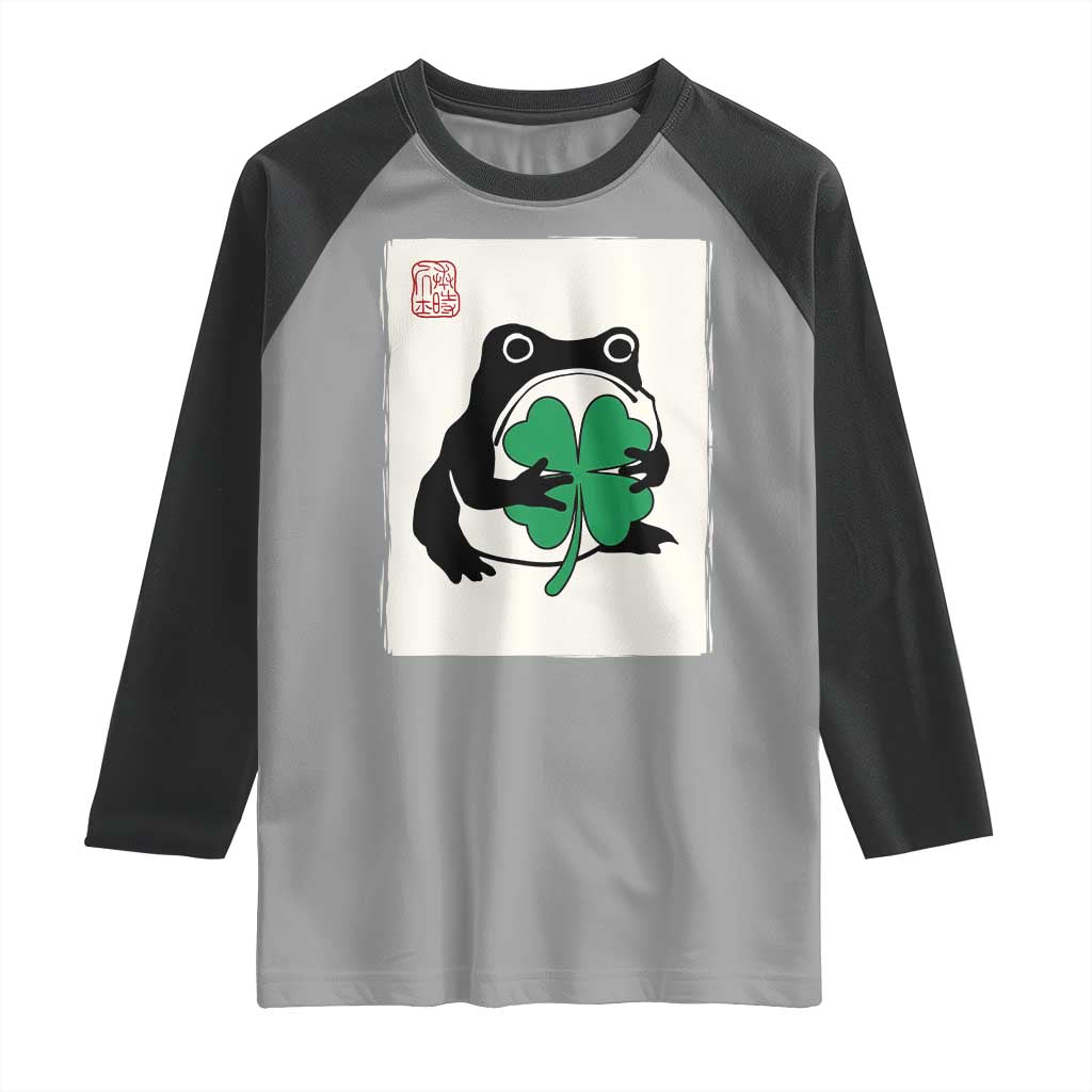 Grumpy Frog Japanese Raglan Shirt St Patricks Day Gift