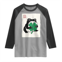 Grumpy Frog Japanese Raglan Shirt St Patricks Day Gift