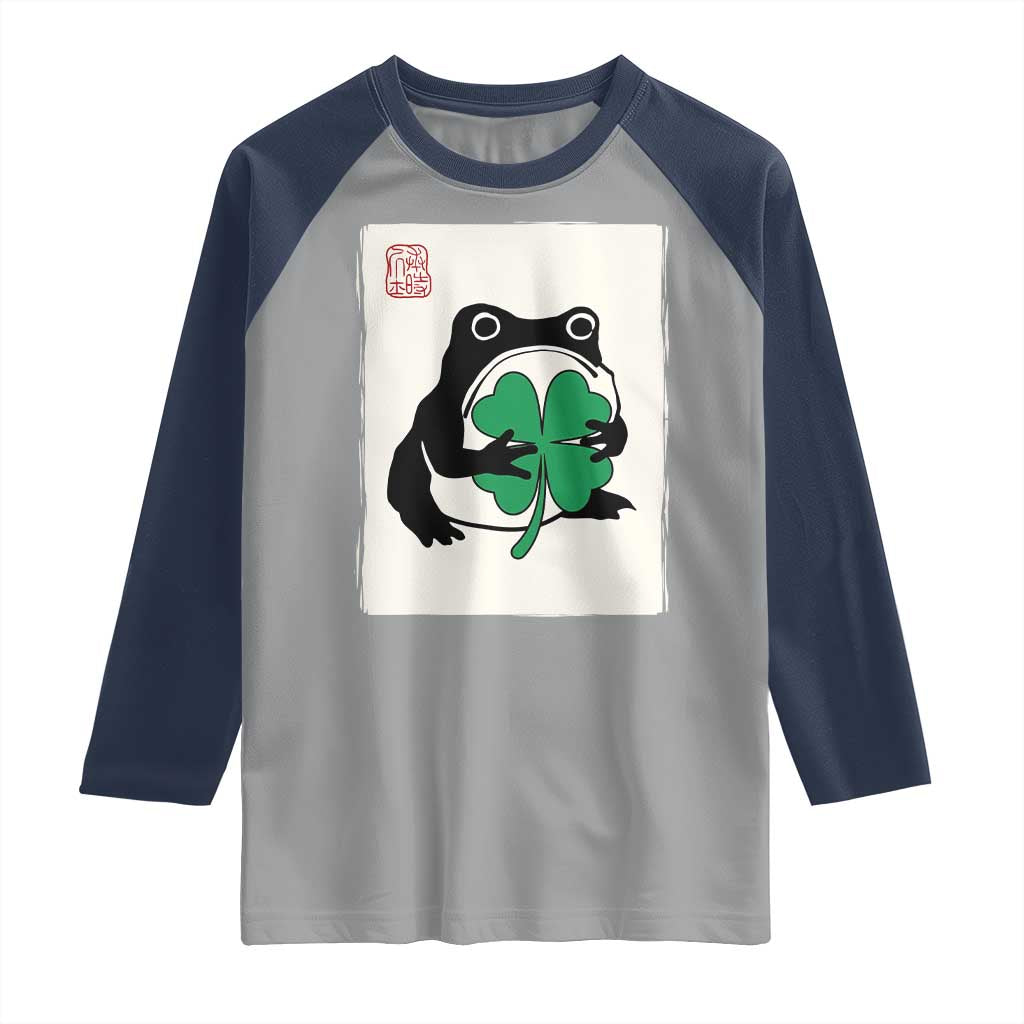 Grumpy Frog Japanese Raglan Shirt St Patricks Day Gift