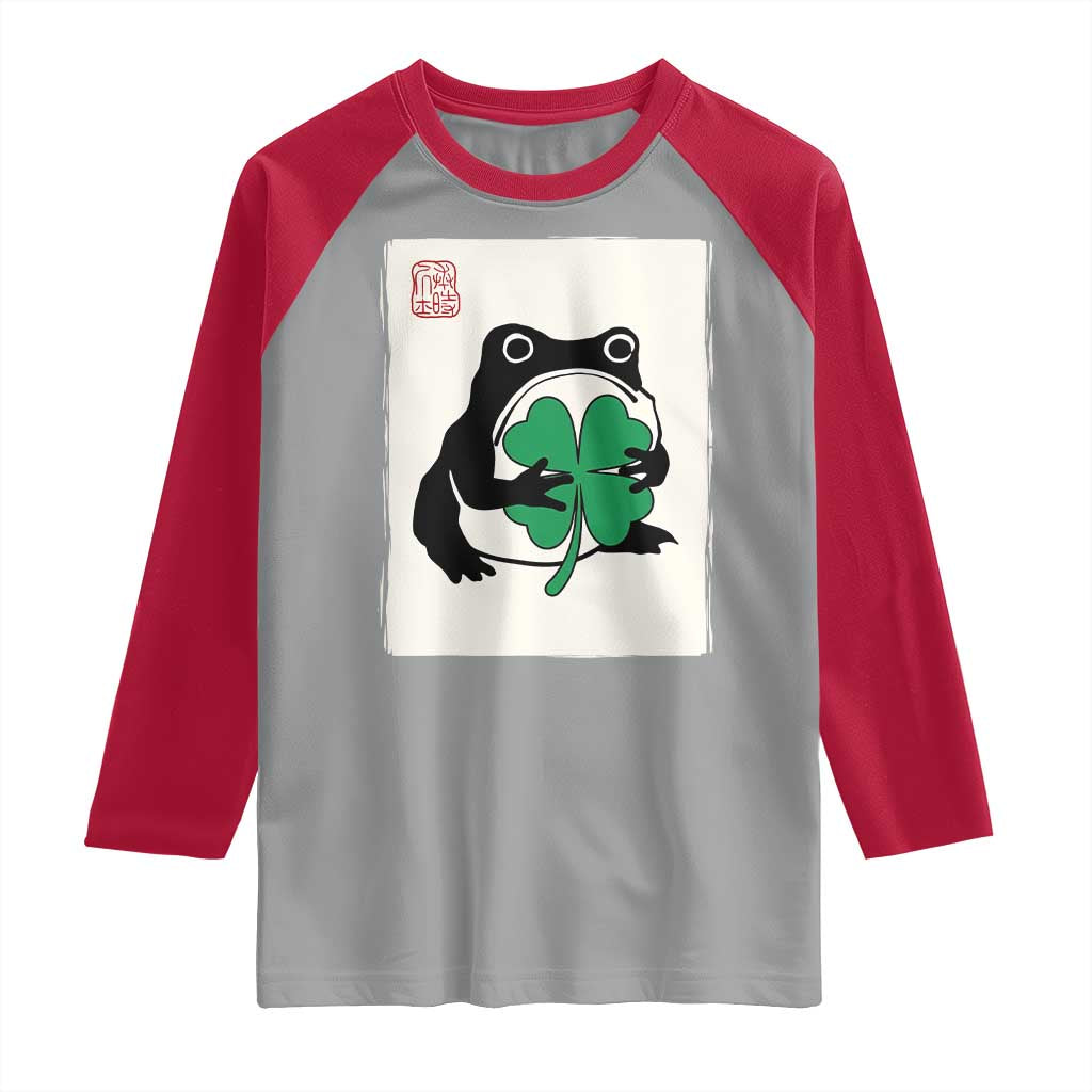 Grumpy Frog Japanese Raglan Shirt St Patricks Day Gift