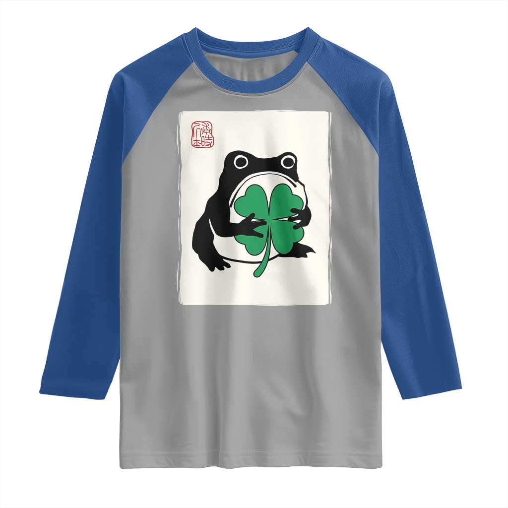 Grumpy Frog Japanese Raglan Shirt St Patricks Day Gift