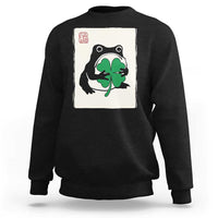 Grumpy Frog Japanese Sweatshirt St Patricks Day Gift