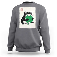 Grumpy Frog Japanese Sweatshirt St Patricks Day Gift