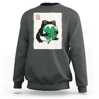 Grumpy Frog Japanese Sweatshirt St Patricks Day Gift