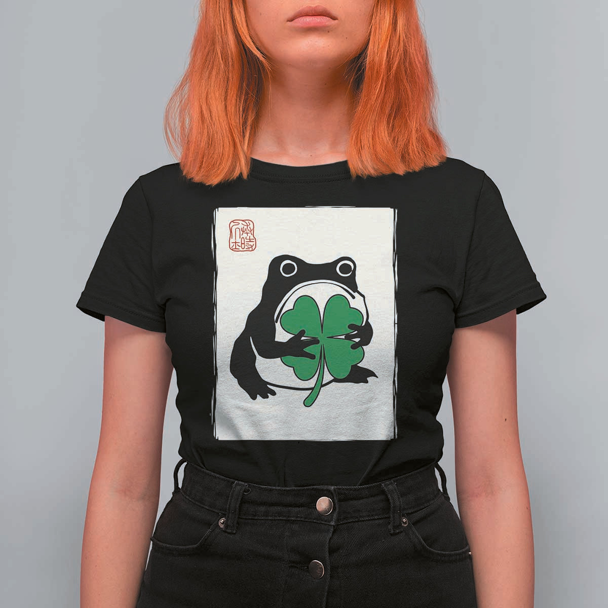 Grumpy Frog Japanese T Shirt For Women St Patricks Day Gift