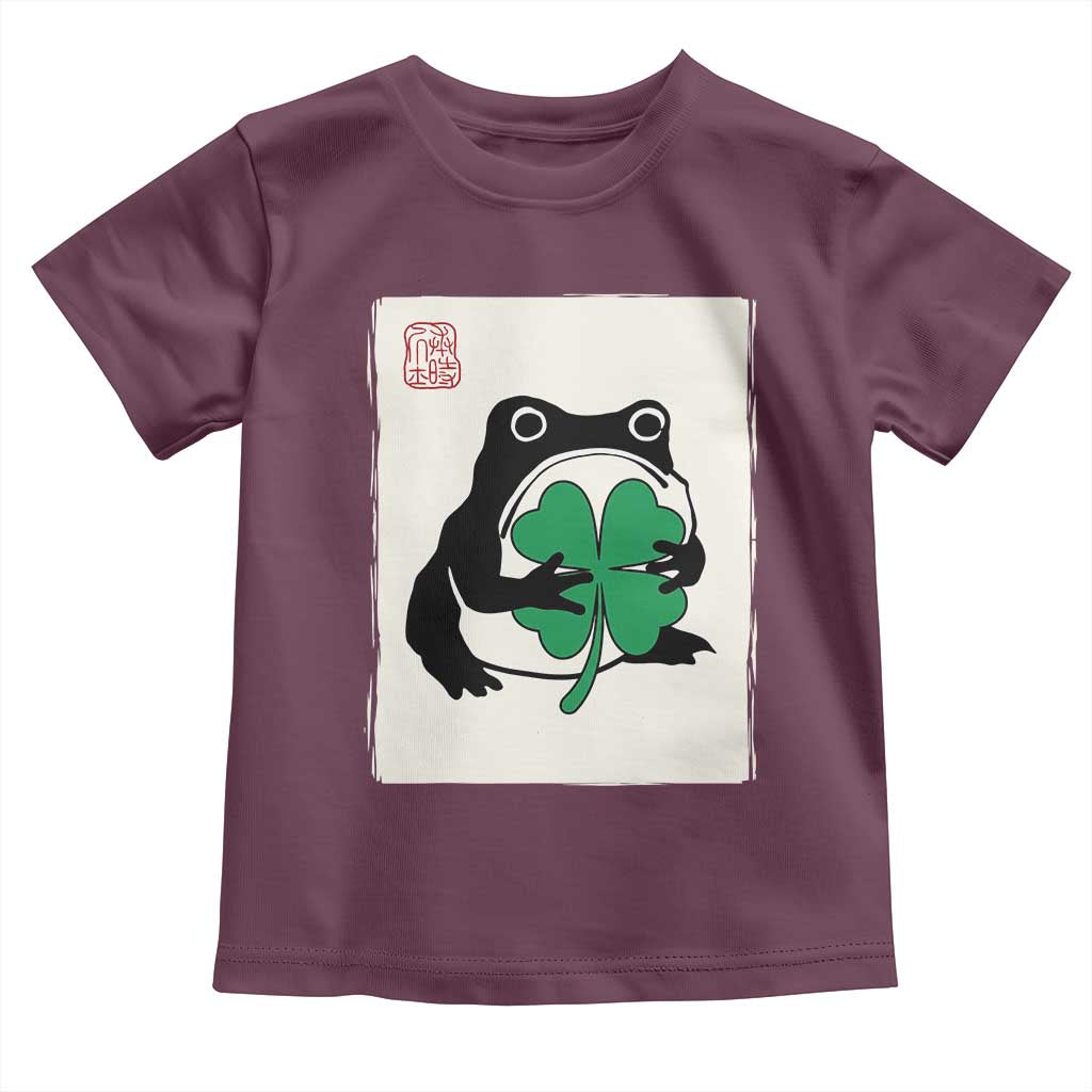 Grumpy Frog Japanese Toddler T Shirt St Patricks Day Gift