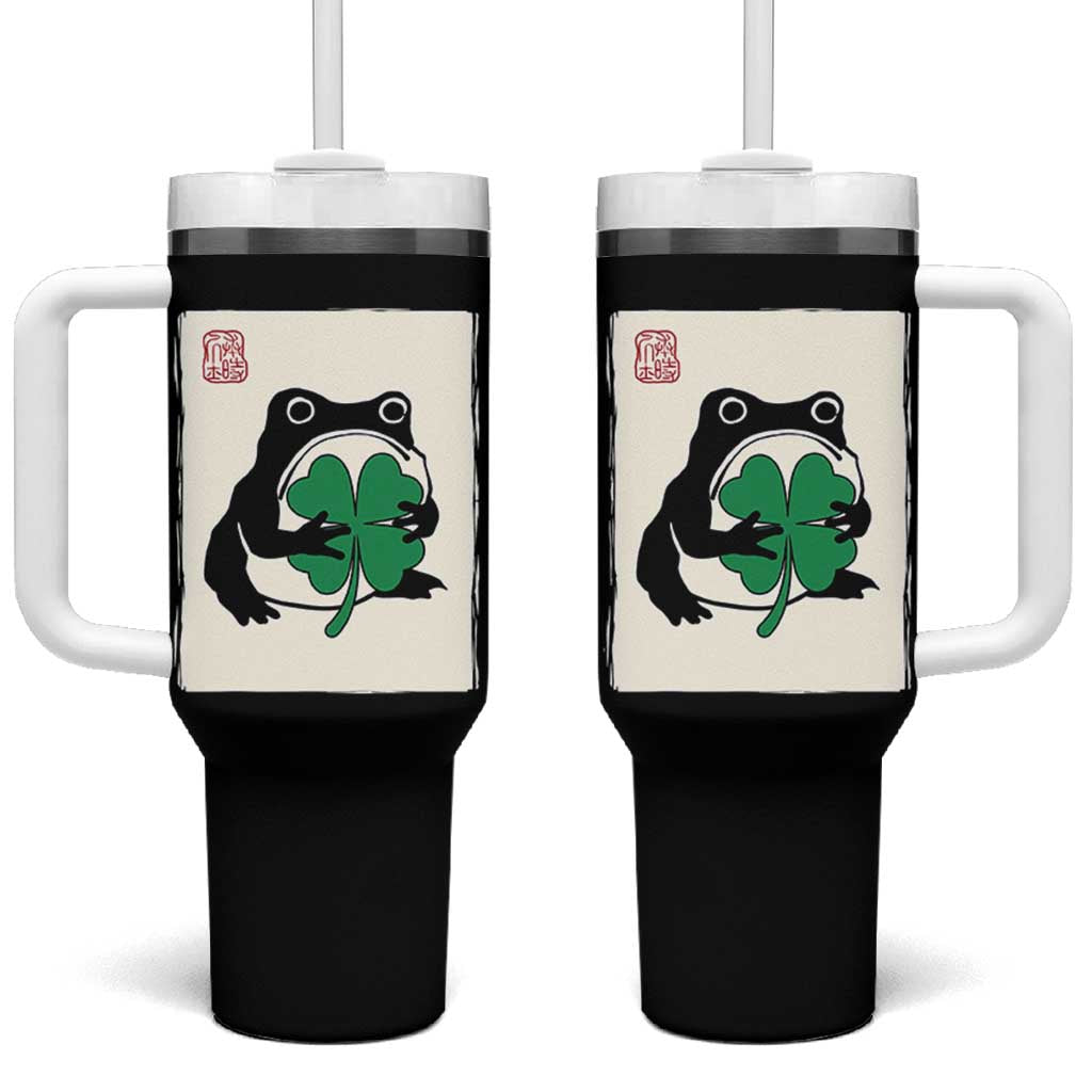 Grumpy Frog Japanese Tumbler With Handle St Patricks Day Gift
