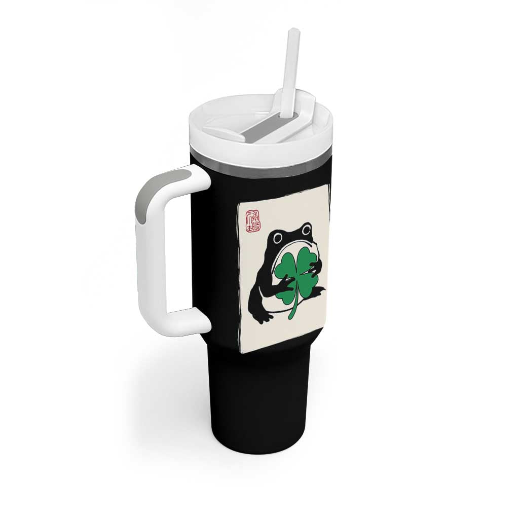 Grumpy Frog Japanese Tumbler With Handle St Patricks Day Gift