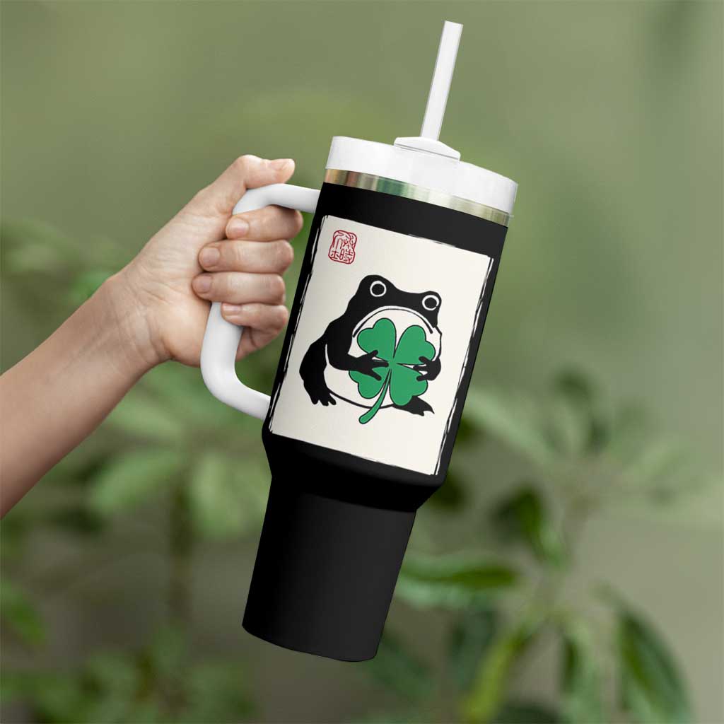 Grumpy Frog Japanese Tumbler With Handle St Patricks Day Gift