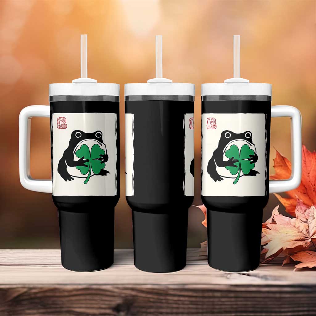 Grumpy Frog Japanese Tumbler With Handle St Patricks Day Gift