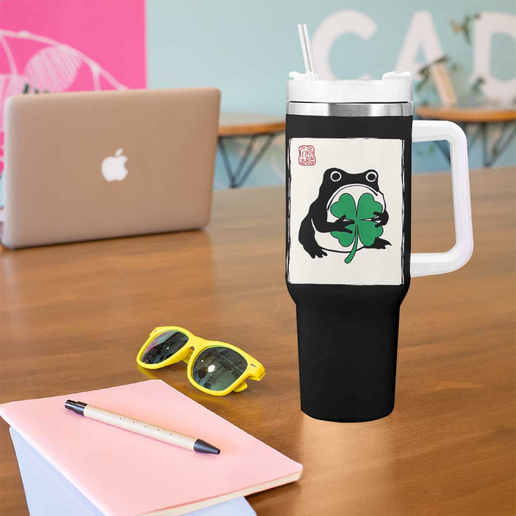 Grumpy Frog Japanese Tumbler With Handle St Patricks Day Gift