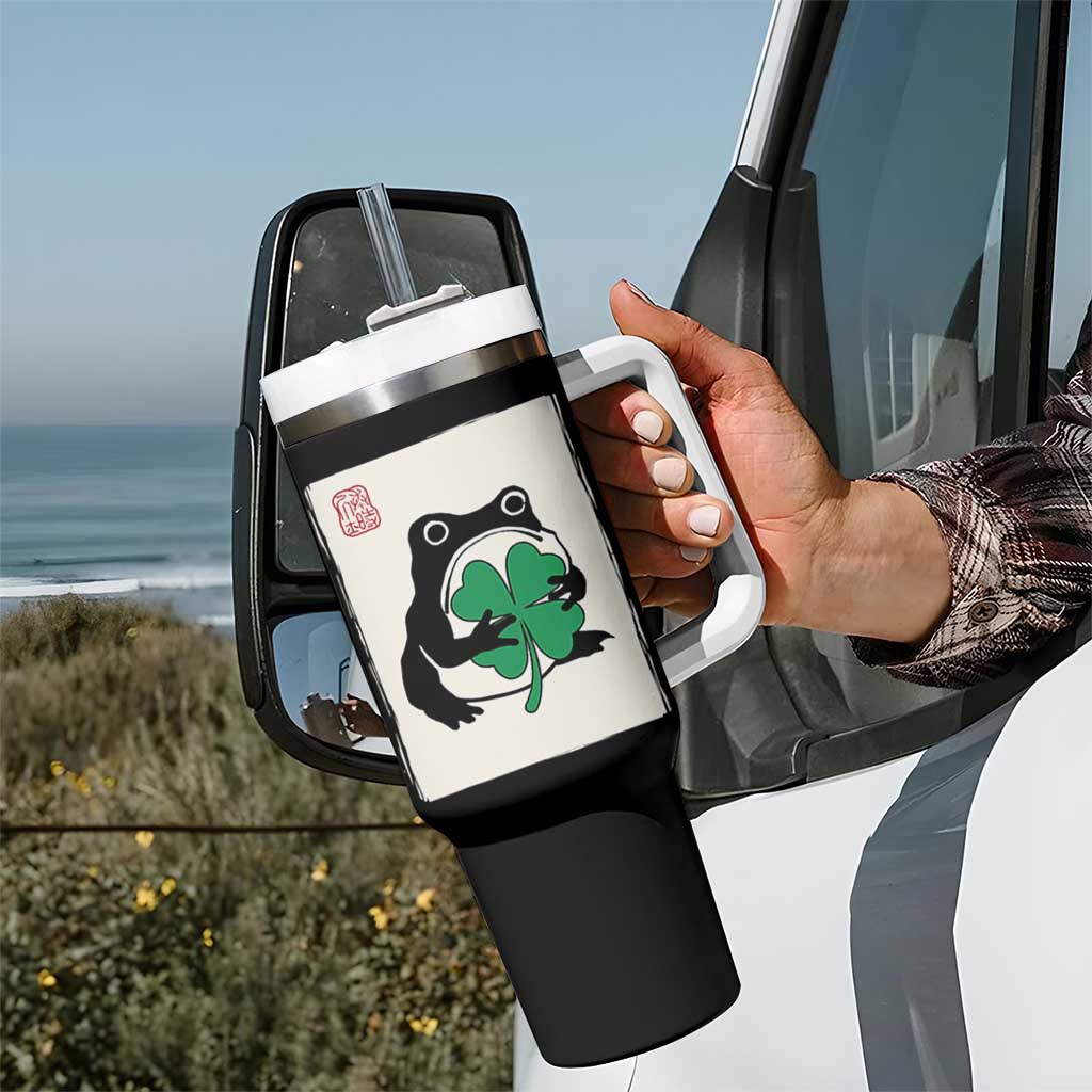 Grumpy Frog Japanese Tumbler With Handle St Patricks Day Gift