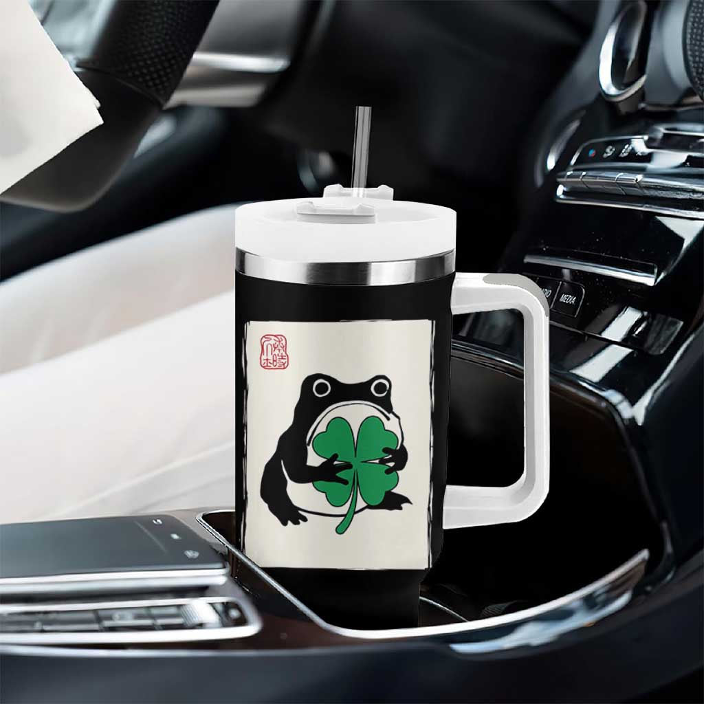 Grumpy Frog Japanese Tumbler With Handle St Patricks Day Gift