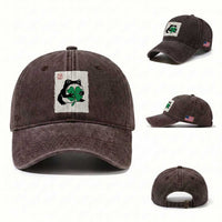 Grumpy Frog Japanese Washed Cotton Baseball Cap St Patricks Day Gift