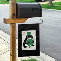 Vintage Japanese Grumpy Frog Garden Flag Lucky St Paddys Day