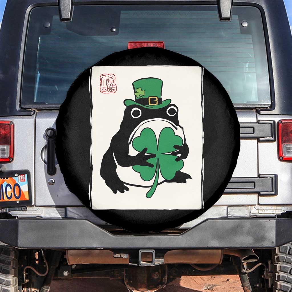 Vintage Japanese Grumpy Frog Spare Tire Cover Lucky St Paddys Day