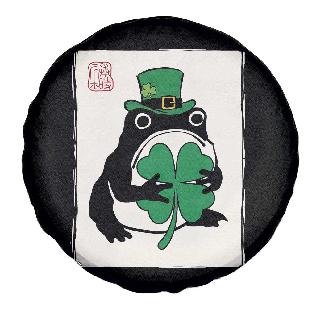 Vintage Japanese Grumpy Frog Spare Tire Cover Lucky St Paddys Day