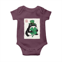 Vintage Japanese Grumpy Frog Baby Onesie Lucky St Paddys Day