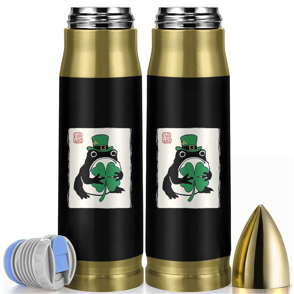 Vintage Japanese Grumpy Frog Bullet Tumbler Lucky St Paddys Day