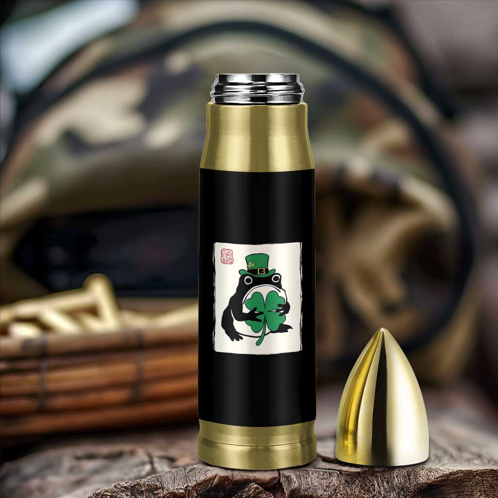 Vintage Japanese Grumpy Frog Bullet Tumbler Lucky St Paddys Day
