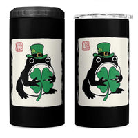 Vintage Japanese Grumpy Frog 4 in 1 Can Cooler Tumbler Lucky St Paddys Day