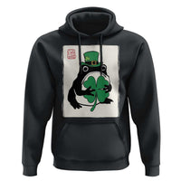 Vintage Japanese Grumpy Frog Hoodie Lucky St Paddys Day