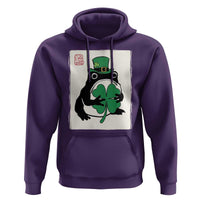 Vintage Japanese Grumpy Frog Hoodie Lucky St Paddys Day