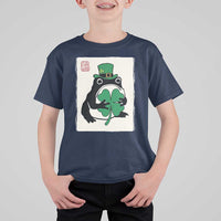 Vintage Japanese Grumpy Frog T Shirt For Kid Lucky St Paddys Day