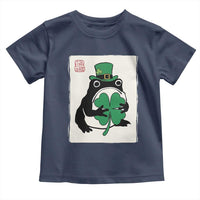 Vintage Japanese Grumpy Frog Toddler T Shirt Lucky St Paddys Day