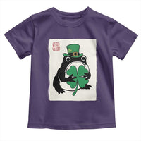 Vintage Japanese Grumpy Frog Toddler T Shirt Lucky St Paddys Day