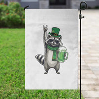 Funny Raccoon Rock On Garden Flag St Patricks Day Gift