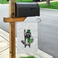 Funny Raccoon Rock On Garden Flag St Patricks Day Gift