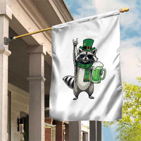 Funny Raccoon Rock On Garden Flag St Patricks Day Gift