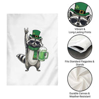 Funny Raccoon Rock On Garden Flag St Patricks Day Gift