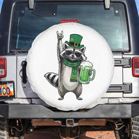 Funny Raccoon Rock On Spare Tire Cover St Patricks Day Gift