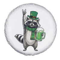 Funny Raccoon Rock On Spare Tire Cover St Patricks Day Gift