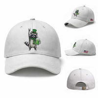 Funny Raccoon Rock On Baseball Cap St Patricks Day Gift