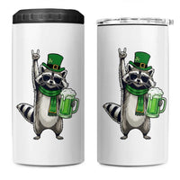 Funny Raccoon Rock On 4 in 1 Can Cooler Tumbler St Patricks Day Gift