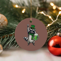 Funny Raccoon Rock On Ceramic Ornament St Patricks Day Gift