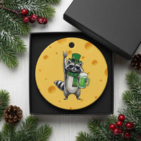 Funny Raccoon Rock On Ceramic Ornament St Patricks Day Gift