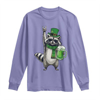 Funny Raccoon Rock On Long Sleeve Shirt St Patricks Day Gift